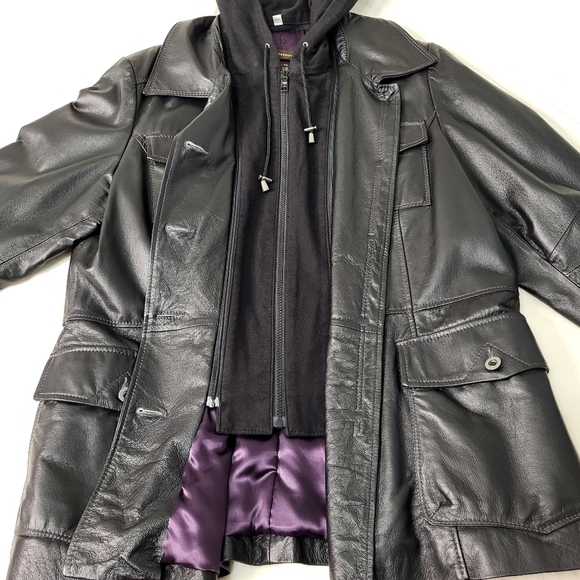 Women's Black Danier Leather Jacket. Size XXL. - Picture 12 of 15